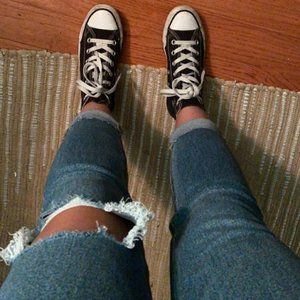 Black and white converse